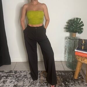 NWOT Zara Green Strapless Top